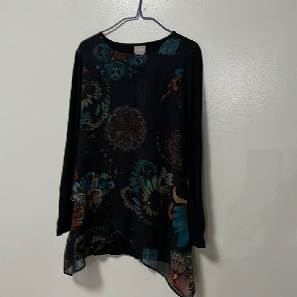 NWT CHICO’S‎ HERITAGE WOVEN FRONT TOP SIZE 00